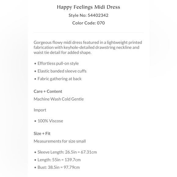 NWOT Happy Feelings Midi Dress (xs) - Picture 3 of 9